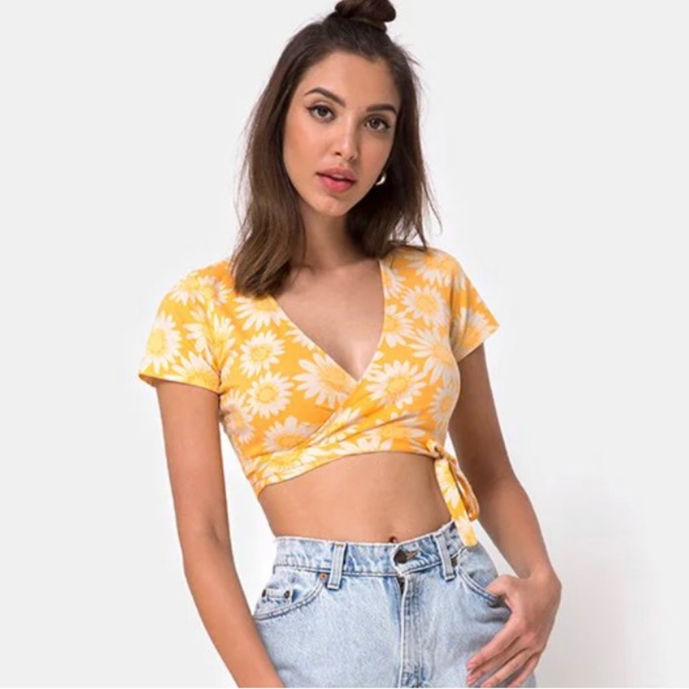 Floral Wrap Top